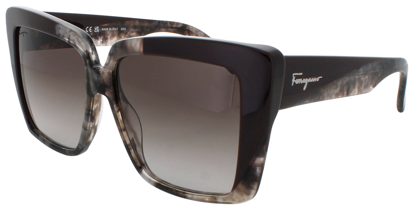 SALVATORE FERRAGAMO SF1060S Frame GREY MARBLE Lens GREY GRADIENT