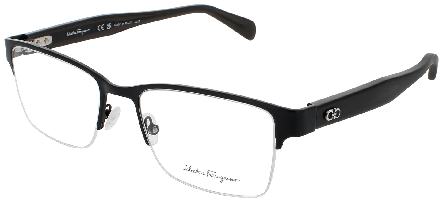 SALVATORE FERRAGAMO SF2222 Frame MATTE BLACK Lens DEMO