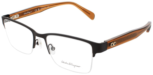 SALVATORE FERRAGAMO SF2222 Frame MATTE BROWN Lens DEMO