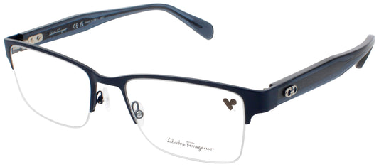 SALVATORE FERRAGAMO SF2222 Frame MATTE BLUE Lens DEMO