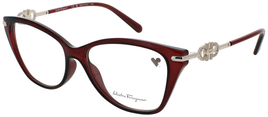 SALVATORE FERRAGAMO SF2937R Frame TRANSPARENT WINE Lens DEMO