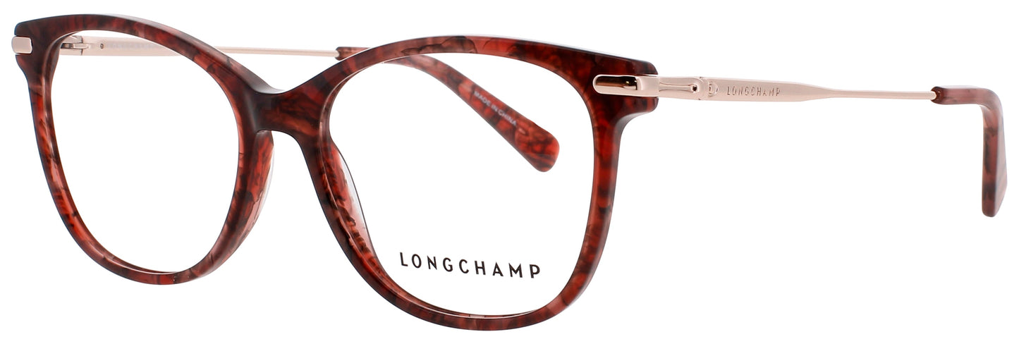 LONGCHAMP LO2691 Frame TEXTURED RED/BROWN Lens DEMO