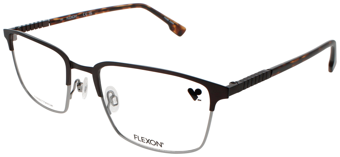 FLEXON E1128 Frame MATTE DARK OAK Lens DEMO