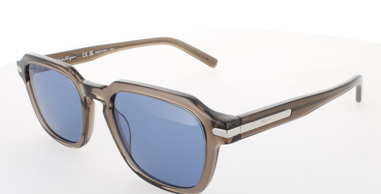 SALVATORE FERRAGAMO SF1089S Frame TRANSPARENT SMOKE BROWN Lens BLUE