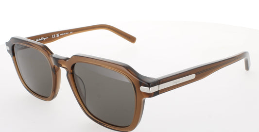 SALVATORE FERRAGAMO SF1089S Frame TRANSPARENT BROWN Lens GREY