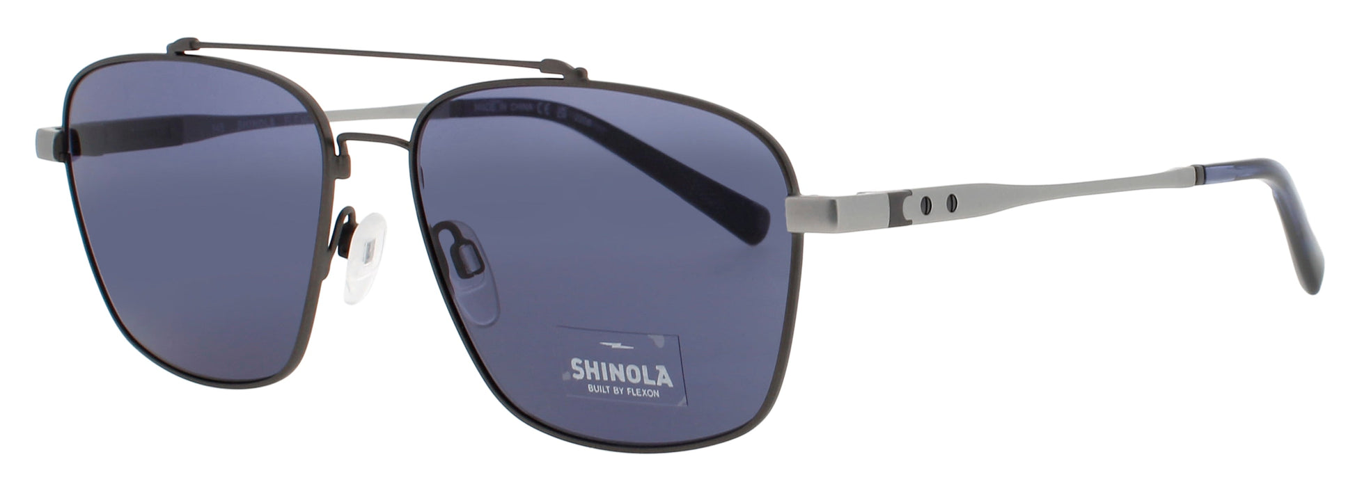 FLEXON SHINOLA SH2100S Frame GUNMETAL/SILVER Lens BLUE