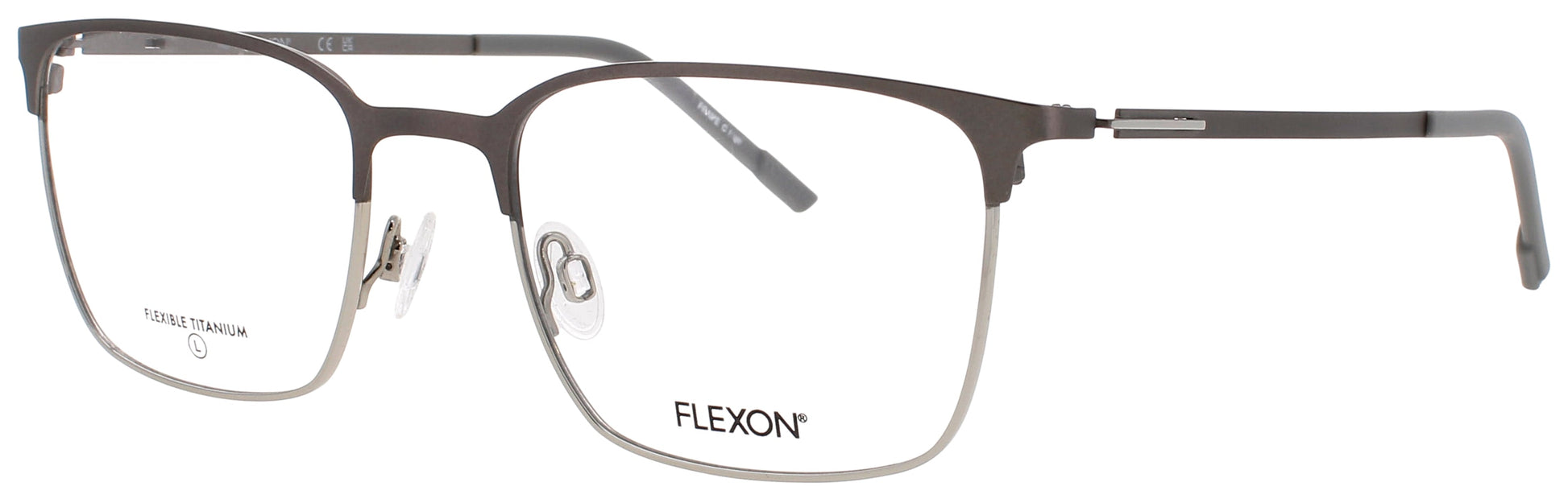 FLEXON E1140 Frame MATTE GUNMETAL/SILVER Lens DEMO