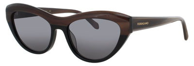 SALVATORE FERRAGAMO SF1103S Frame STRIPED BROWN/BLACK Lens SMOKE