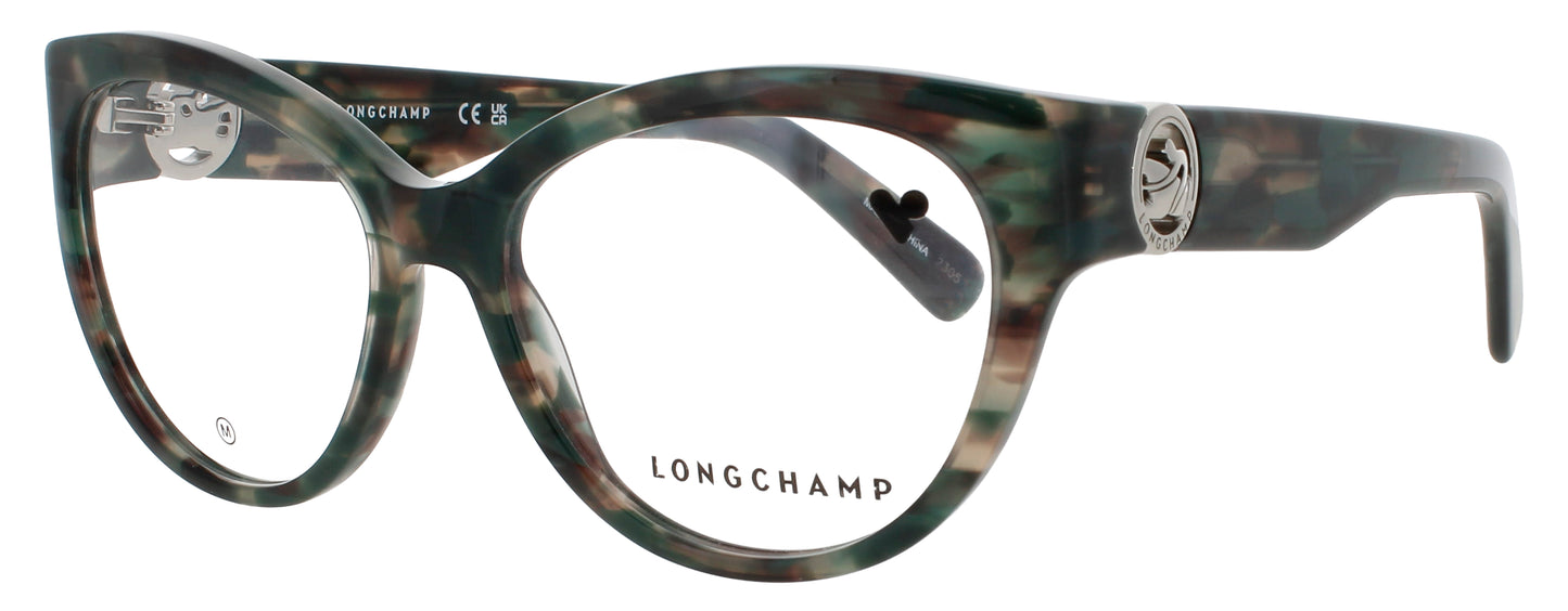 LONGCHAMP LO2728 Frame TEXTURED GREEN Lens DEMO