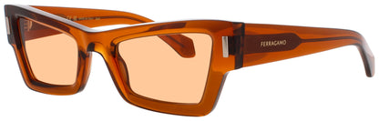 SALVATORE FERRAGAMO SF2006S Frame TRANSPARENT BROWN Lens SOLID BROWN