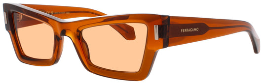 SALVATORE FERRAGAMO SF2006S Frame TRANSPARENT BROWN Lens SOLID BROWN