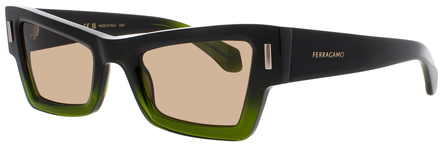 SALVATORE FERRAGAMO SF2006S Frame GRADIENT TRANSPARENT DARK G Lens SOLID GREY