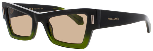 SALVATORE FERRAGAMO SF2006S Frame GRADIENT TRANSPARENT DARK G Lens SOLID GREY