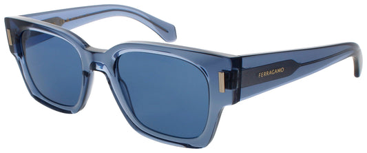 SALVATORE FERRAGAMO SF2010S Frame TRANSPARENT BLUE Lens BLUE