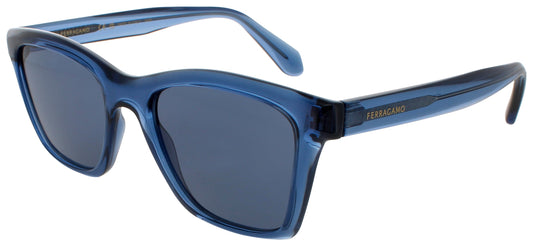 SALVATORE FERRAGAMO SF2001S Frame TRANSPARENT BLUE Lens BLUE