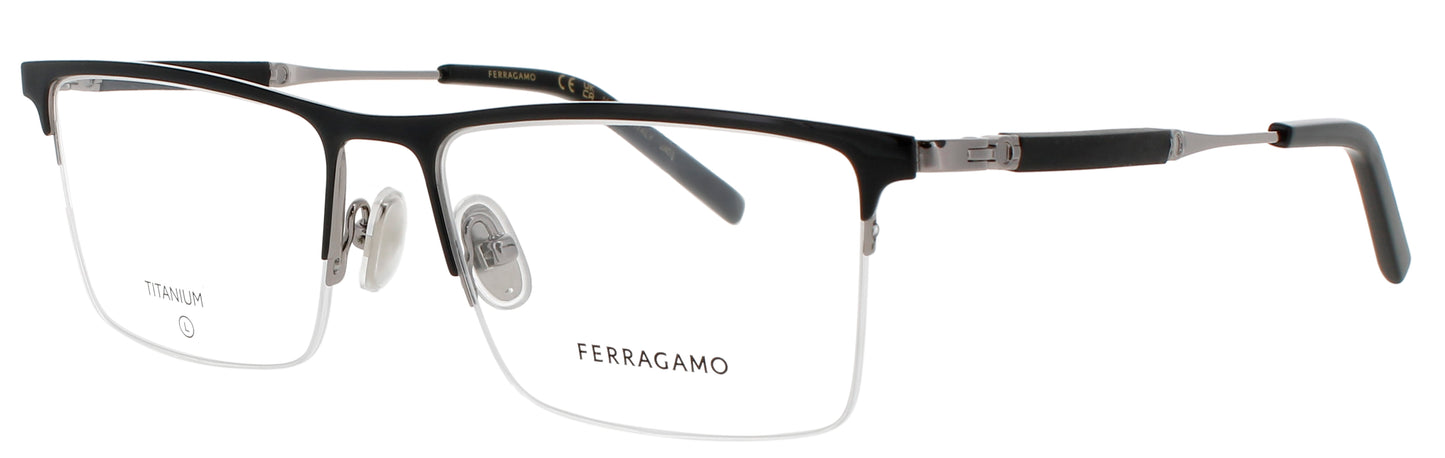 SALVATORE FERRAGAMO SF2586 Frame BLACK / RUTHENIUM Lens DEMO