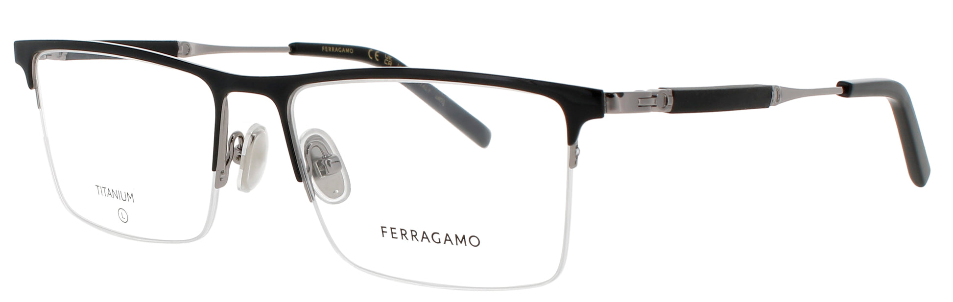SALVATORE FERRAGAMO SF2586 Frame BLACK / RUTHENIUM Lens DEMO