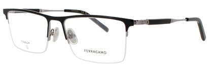 SALVATORE FERRAGAMO SF2586 Frame BLACK / RUTHENIUM Lens DEMO