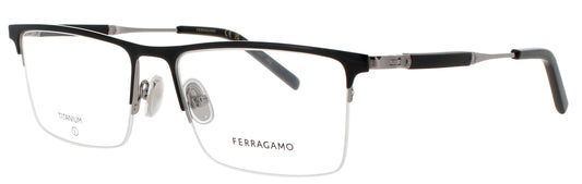 SALVATORE FERRAGAMO SF2586 Frame BLACK / RUTHENIUM Lens DEMO