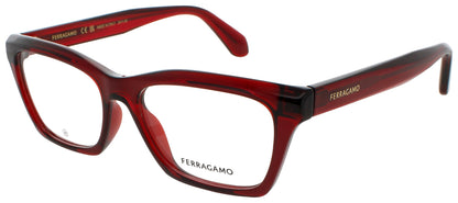 SALVATORE FERRAGAMO SF2986 Frame TRANSPARENT RED Lens DEMO