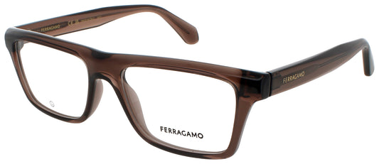 SALVATORE FERRAGAMO SF2988 Frame TRANSPARENT BROWN Lens DEMO