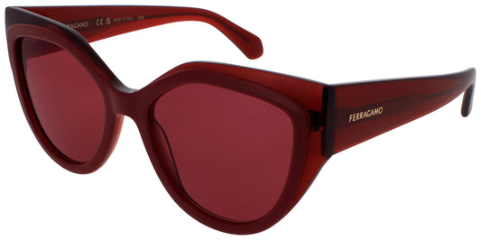 SALVATORE FERRAGAMO SF2004S Frame TRAPSPARENT BURGUNDY Lens BURGUNDY