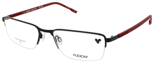 FLEXON E1146 Frame SATIN BLACK/CRIMSON Lens DEMO