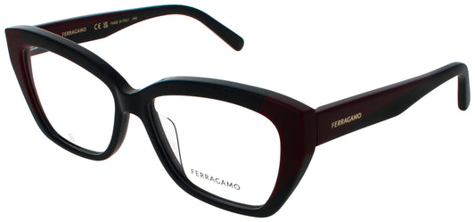 SALVATORE FERRAGAMO SF2938N Frame BLACK BURGUNDY Lens DEMO