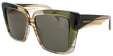 SALVATORE FERRAGAMO SF1060SN Frame STRIPED HONEY Lens GREEN