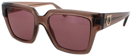 SALVATORE FERRAGAMO SF2014S Frame TRANSPAREN MAUVE Lens GREEN