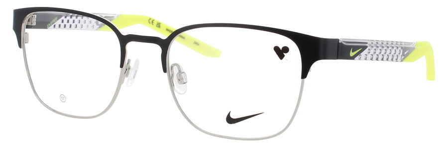 NIKE 8156 Frame SATIN BLACK / SILVER Lens DEMO