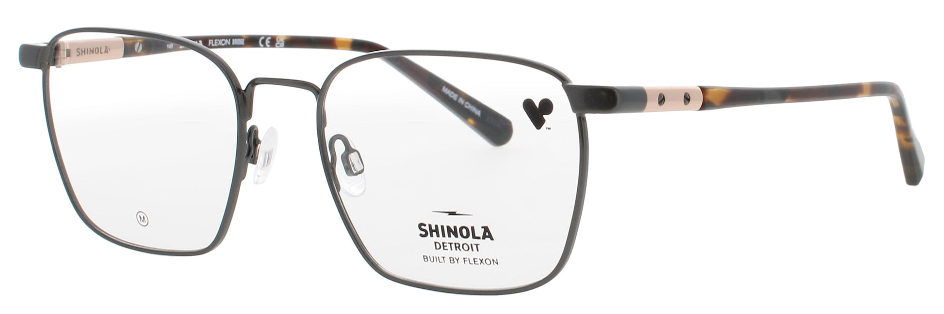 FLEXON SHINOLA SH23002 Frame GUNMETAL Lens DEMO
