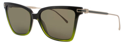 SALVATORE FERRAGAMO SF2036S Frame GRADIENT TRANSPARENT DARK G Lens SOLID GREY