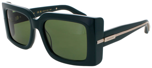 SALVATORE FERRAGAMO SF2032S Frame DARK GREEN Lens GREEN