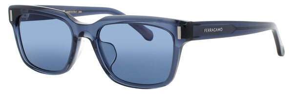 SALVATORE FERRAGAMO SF2043SLB Frame TRANSPARENT BLUE Lens BLUE