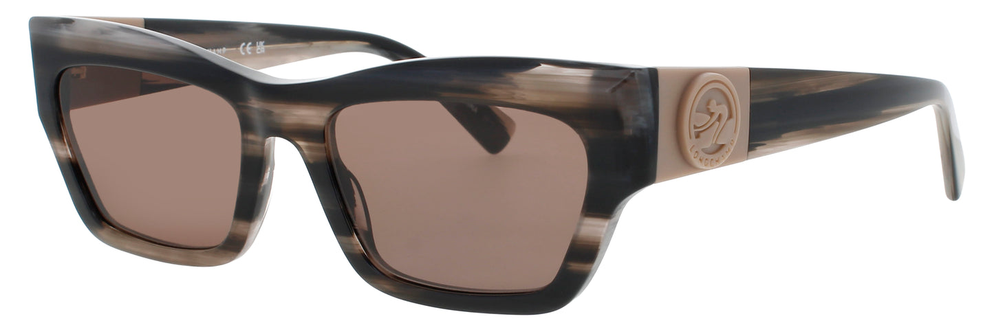 LONGCHAMP LO763S Frame STRIPED BLACK Lens GREY GRADIENT
