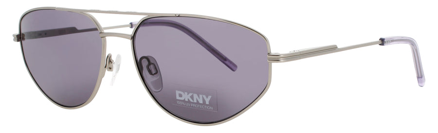 DKNY DK117S Frame SATIN SILVER/LILAC Lens DARK VIOLET
