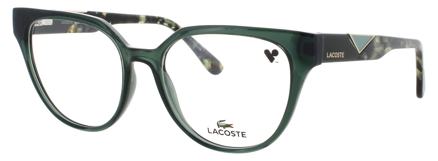 LACOSTE L2982 N Frame TRANSPARENT GREEN Lens DEMO