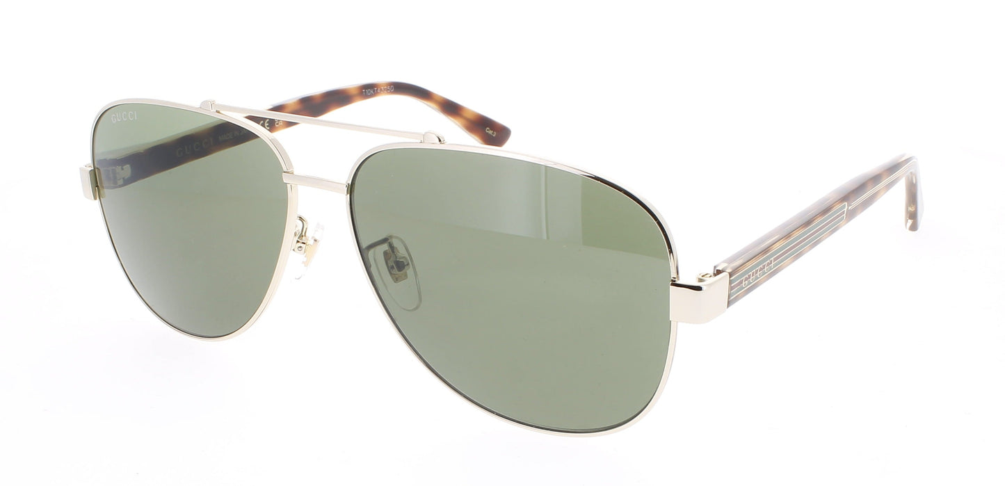 GUCCI GG0528S Frame GOLD/HAVANA Lens GREEN