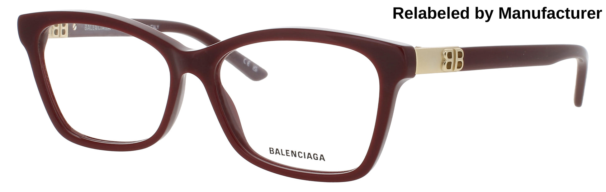 BALENCIAGA BB0186O Frame BURGUNDY Lens DEMO