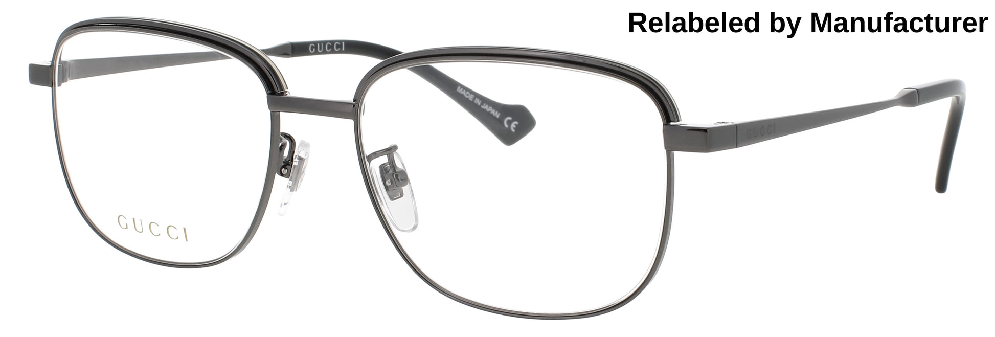 GUCCI GG1102O Frame RUTHENIUM Lens DEMO