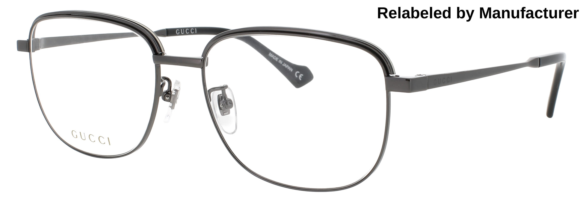 GUCCI GG1102O Frame RUTHENIUM Lens DEMO