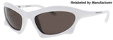 BALENCIAGA BB0229S Frame WHITE Lens SMOKE