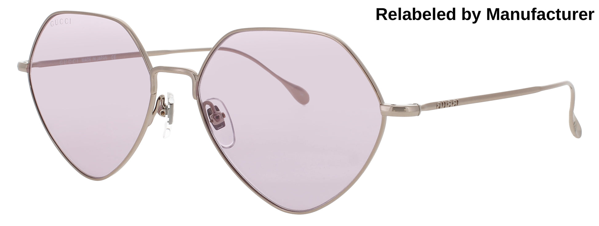GUCCI GG1182S Frame GOLD Lens PINK TINT