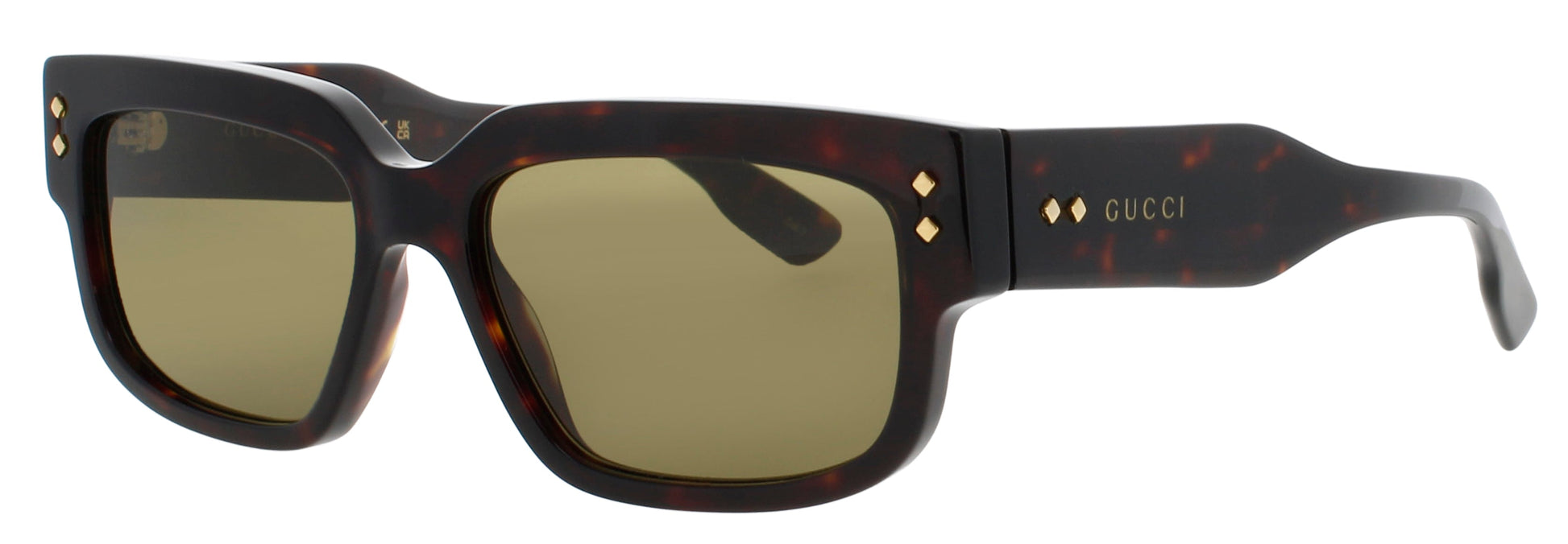 GUCCI GG1218S Frame HAVANA Lens GREEN
