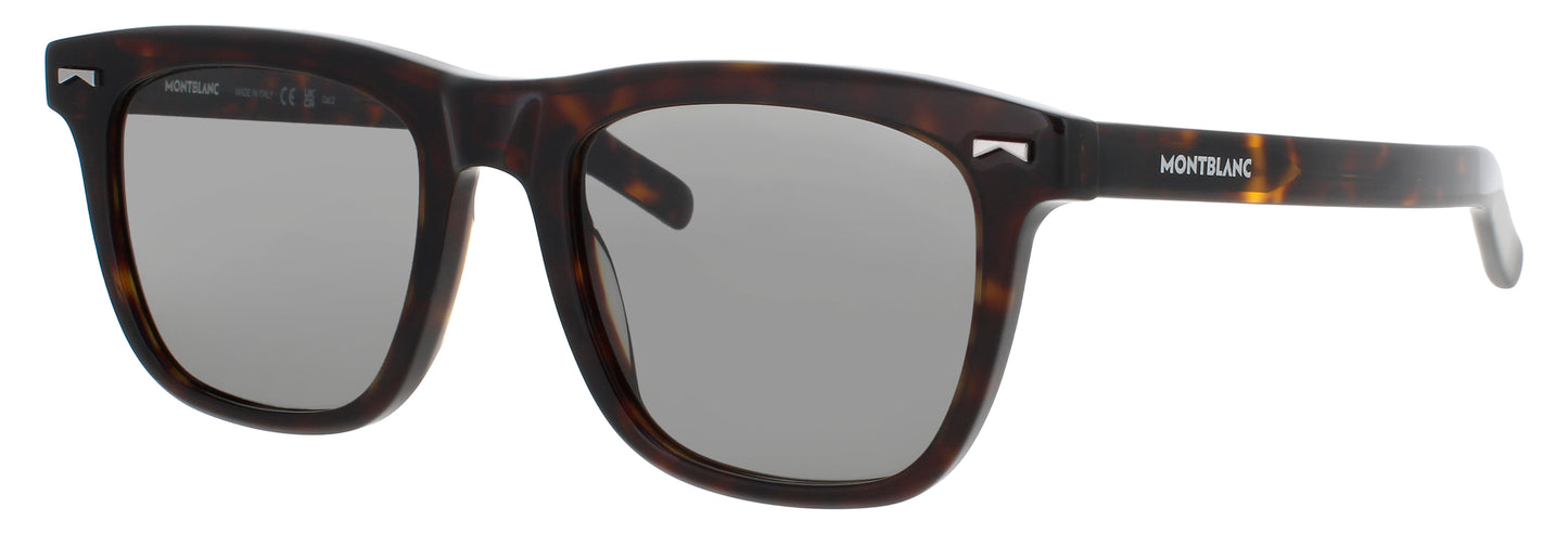 MONTBLANC MB0226S Frame HAVANA Lens GREEN TINT