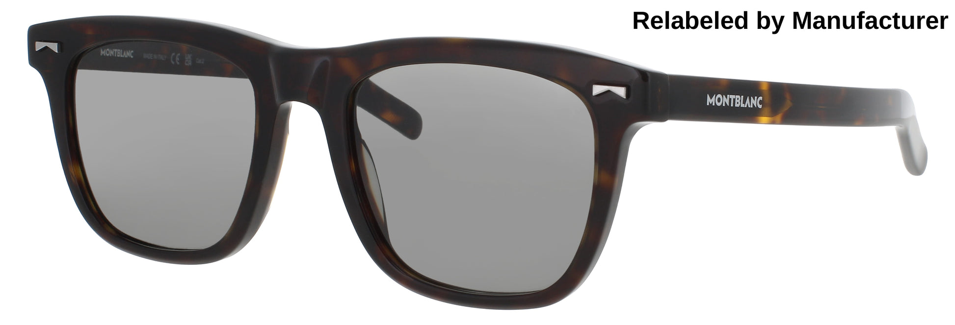 MONTBLANC MB0226S Frame HAVANA Lens GREEN TINT