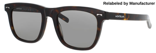 MONTBLANC MB0226S Frame HAVANA Lens GREEN TINT