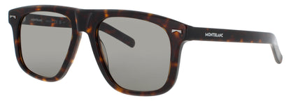 MONTBLANC MB0227S Frame HAVANA Lens GREEN TINT