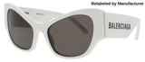 BALENCIAGA BB0259S Frame WHITE Lens SMOKE